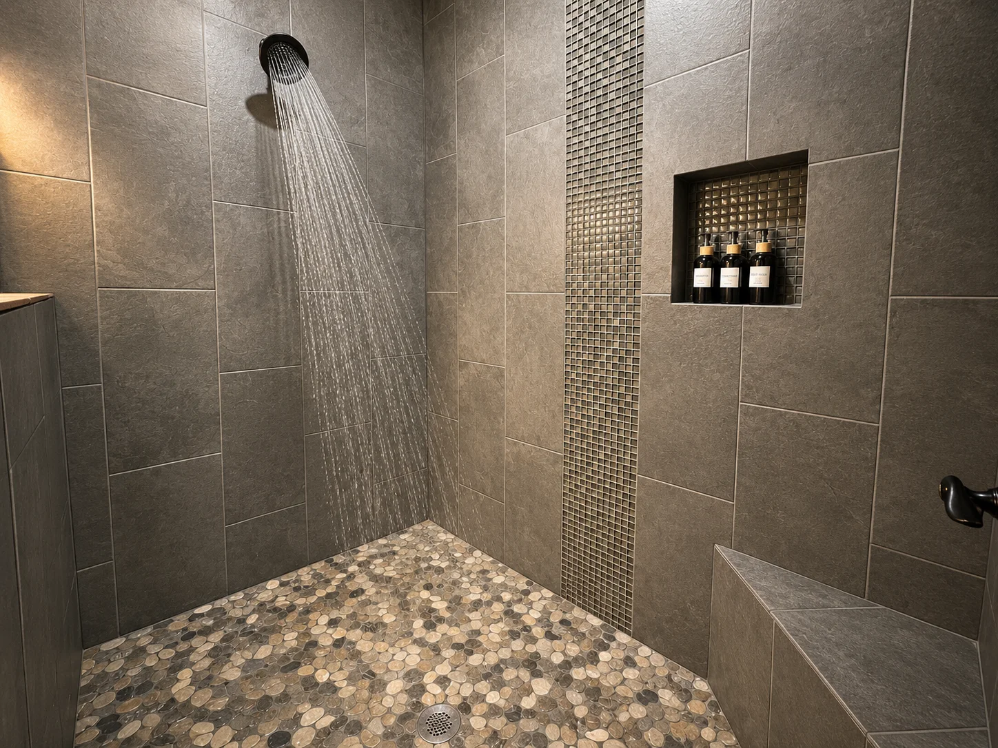 Walk-in shower at The Rustic Reserve
