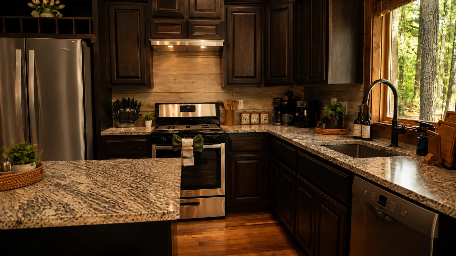 Full kitchen at The Rustic Reserve