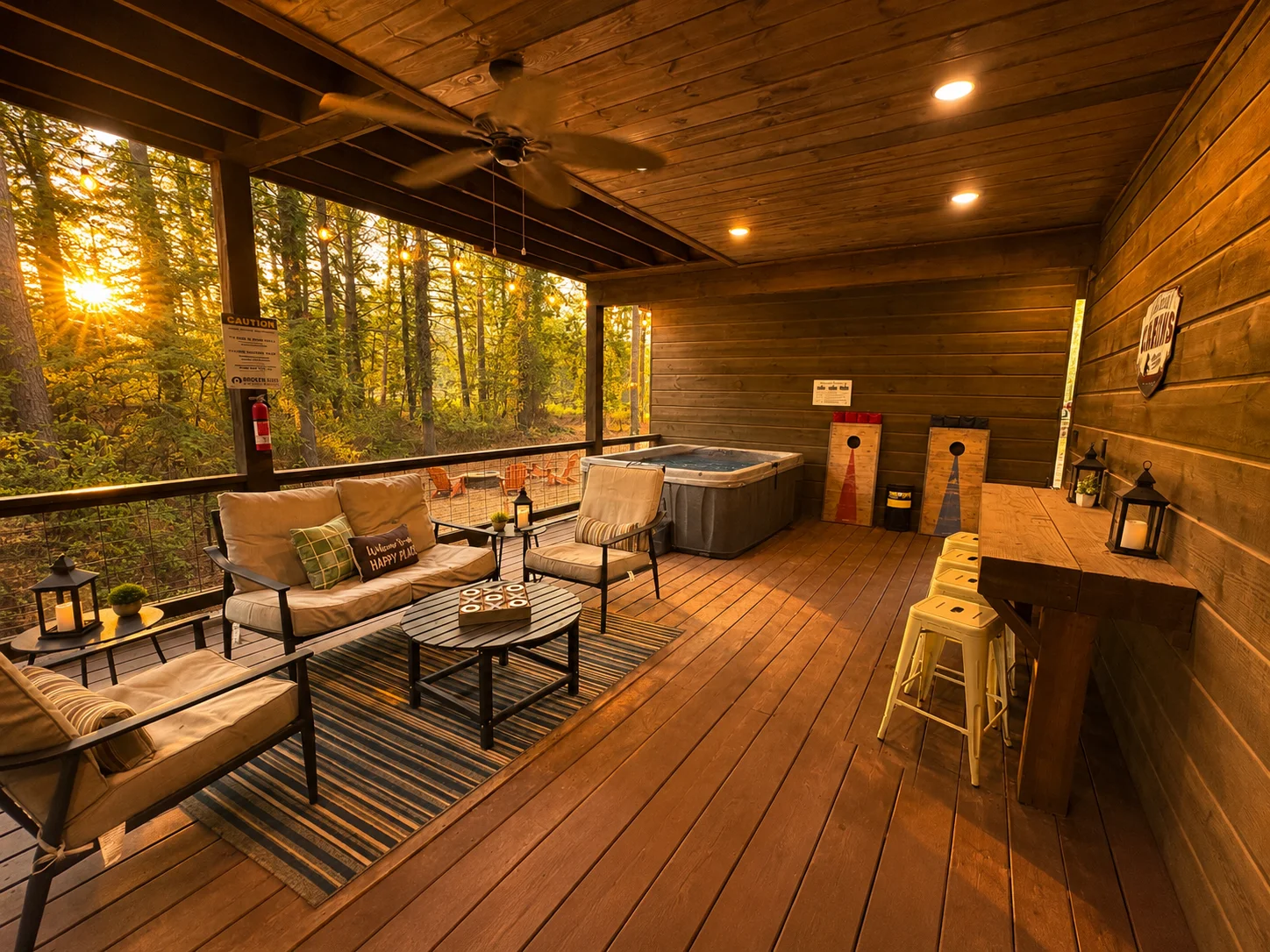 Outdoor dining at The Rustic Reserve