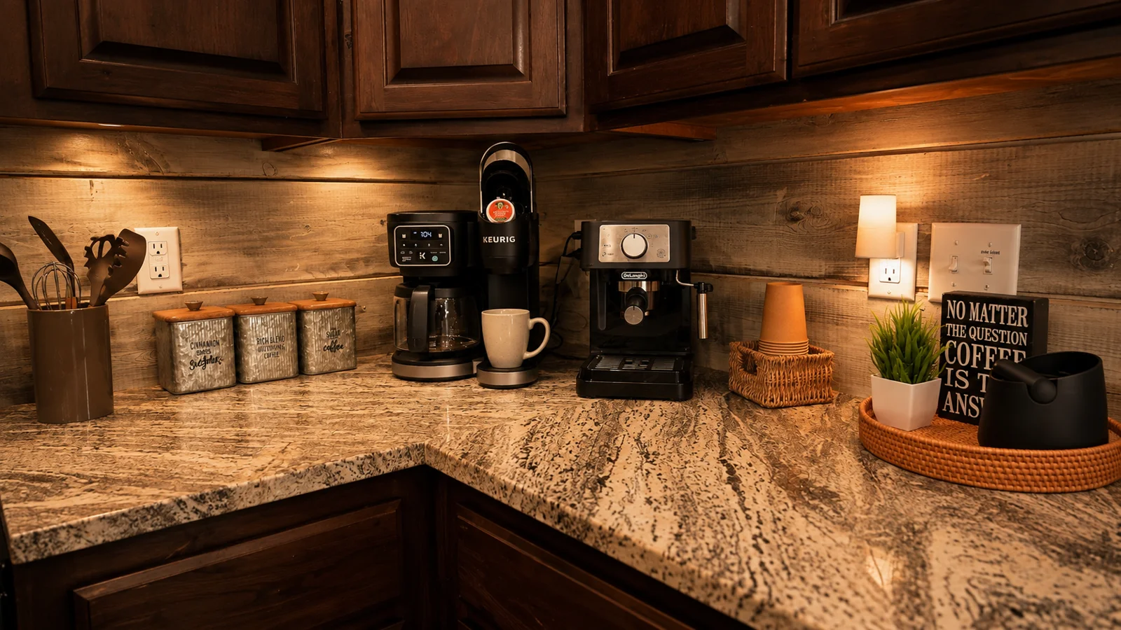 Coffee station at The Rustic Reserve