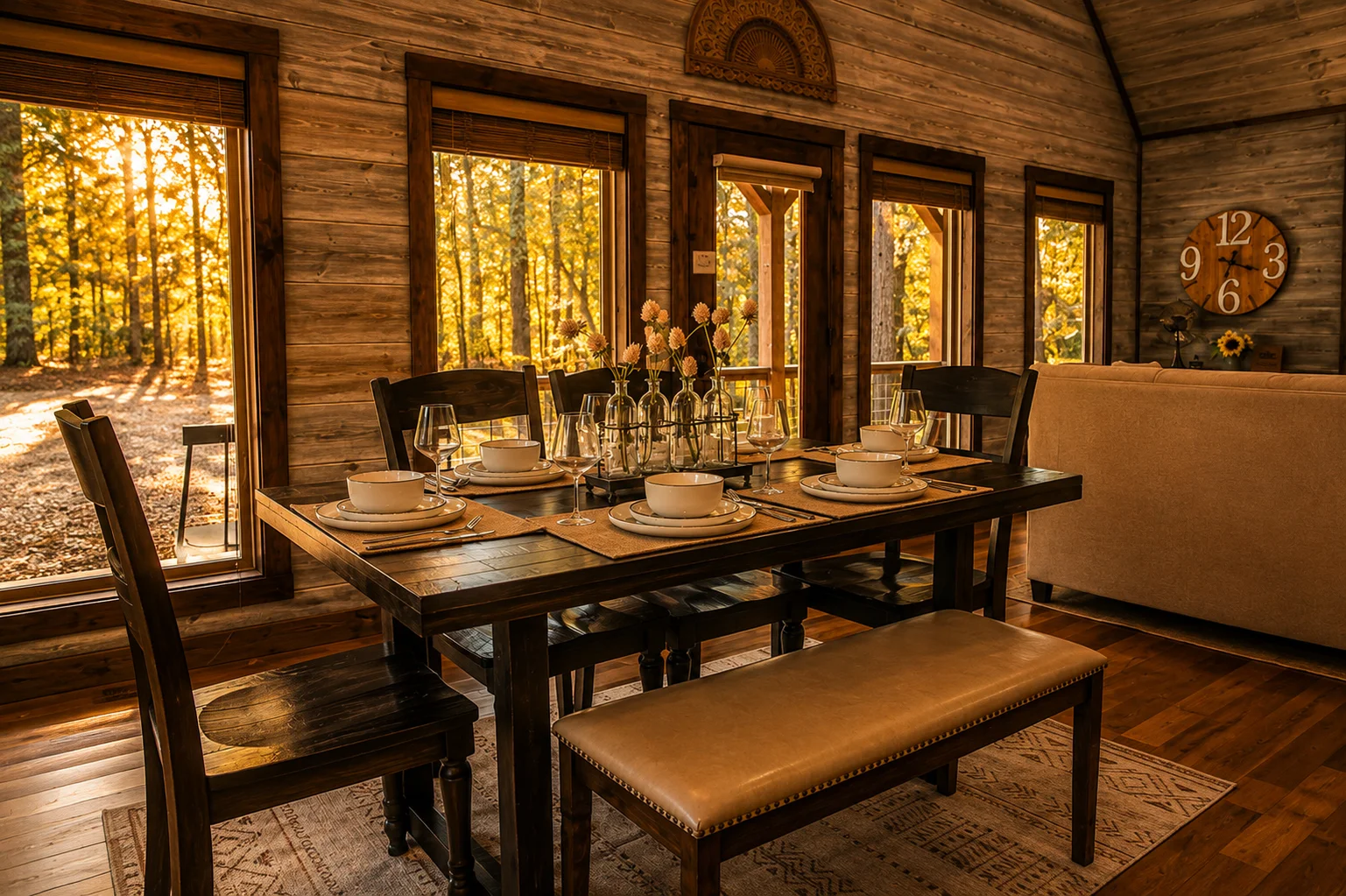 Dining room at The Rustic Reserve