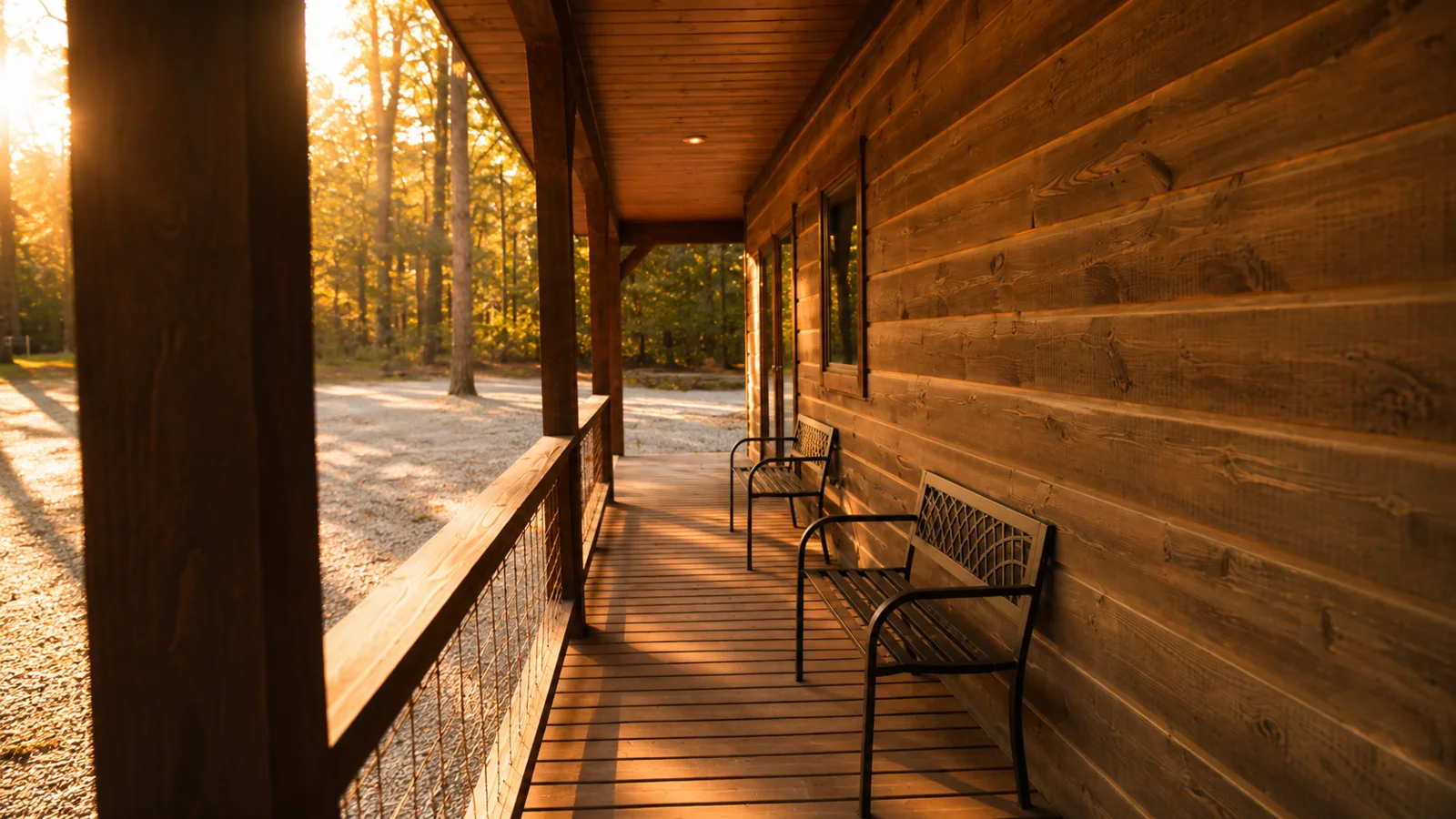 Front porch at The Rustic Reserve