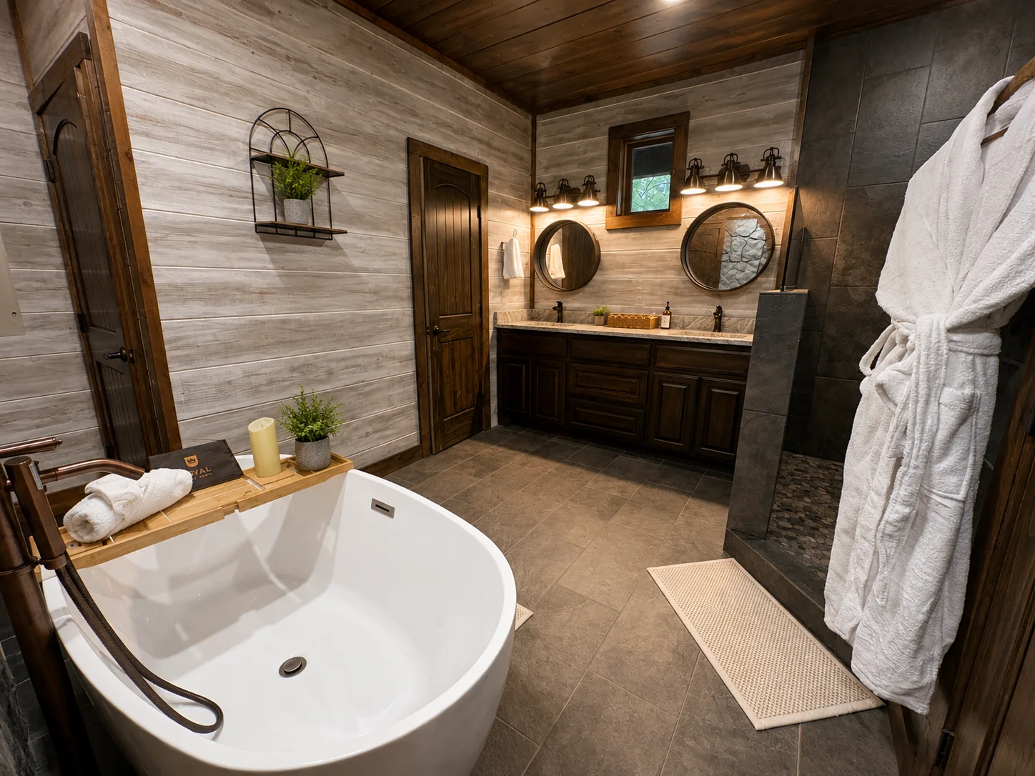 Primary bathroom at The Rustic Reserve